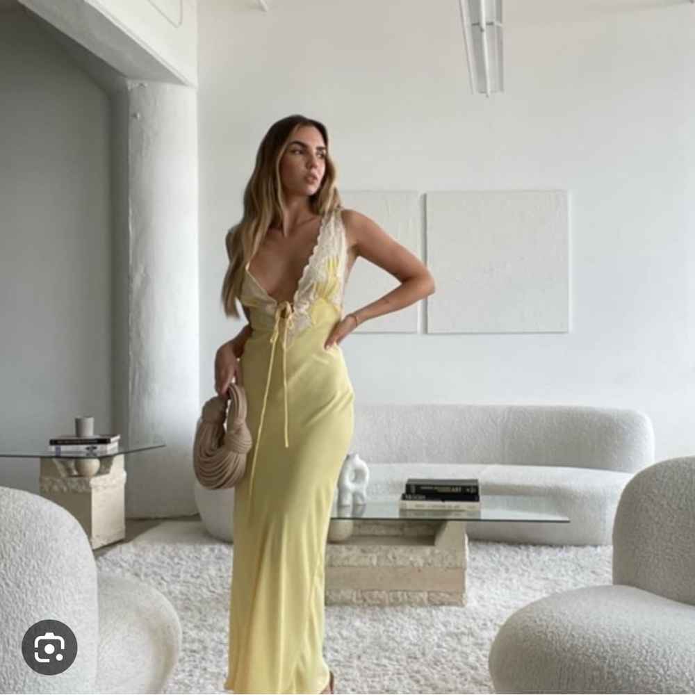 Rumoured Venice Maxi Dress in Banana, size small.